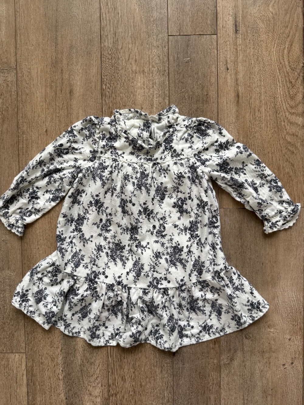 Janie and Jack black white floral dress